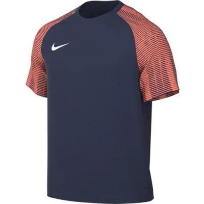 Image of NIKE DH8031 411 M NK DF Academy JSY SS T Shirt Men&#039;s Midnight Navy/Hyper Crimson/White Size S