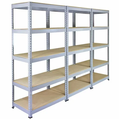 Image of 3 Racking Bays 90cm Garage Shelving Storage Warehouse Shelves Unit Steel 5 Tier