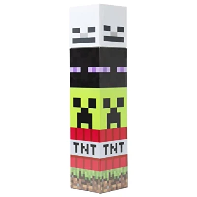 Image of Minecraft Kids Water Bottle Pixel Creepers Plastic 650ml Gifts Video Game Official Merchandise