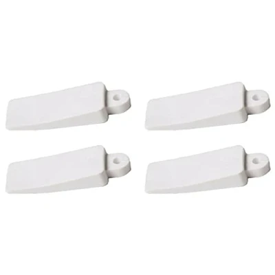 Image of fiXte Soft Rubber Window Door Table Furniture Wedges Stop Stopper Stay Jam Lock in White (Pack of 4)