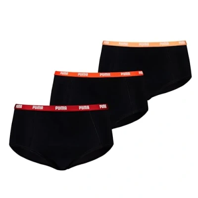 Image of Puma MINI Short 3 PACK Pants, Women&#039;s, Size: Small, Black/red
