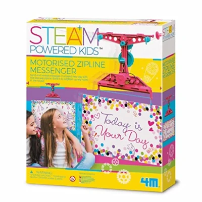 Image of 4M 404909 STEAM Motorised Zipline Messenger, Multi