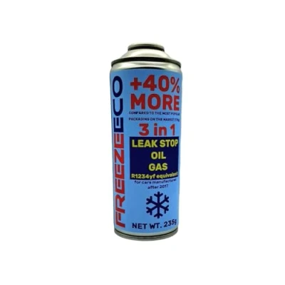 Image of FREEZEECO GAS REPLACEMENT + OIL SEAL GOAL 3 in 1 with increased capacity TYPE A (11.5 mm) 235 g mesh for cars manufactured after 2016 wide compatibility