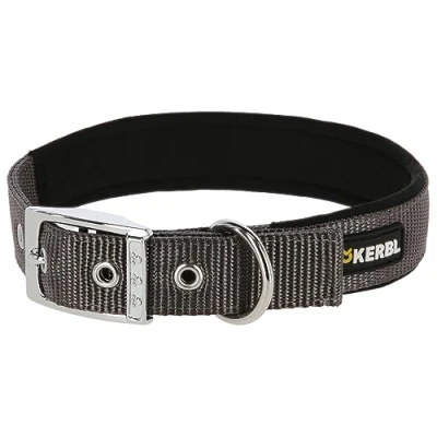 Image of Kerbl Pet Miami Plus Nylon Collar Grey, 33 39 cm/20 mm
