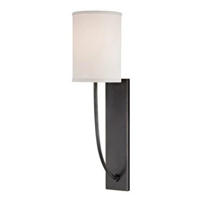 Image of Colton 1 Light Wall Sconce Old Bronze, Linen