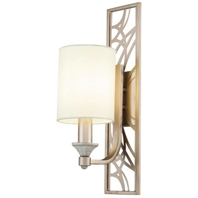 Image of Vittoria Wall Candle Lamp Cream with Gold, 1 Light, E14