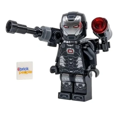 Image of LEGO Superheroes: War Machine Minifigure with Shoulder Cannon, Blaster, and Grey Cape (James Rhodes)