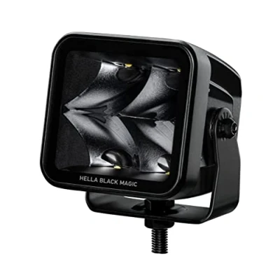 Image of HELLA 1FA 358 176 861 LED Spotlight Black Magic Cube 3.2&quot; 12/24V mounting/Bolted Long range illumination Cable: 500mm Plug: DEUTSCH plug