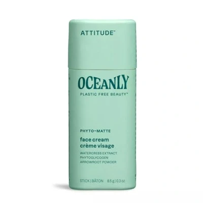 Image of ATTITUDE Oceanly Face Cream Stick, EWG Verified, Plastic free, Plant and Mineral Based Ingredients, Vegan Skin Care Products, PHYTO MATTE, Unscented, 8.5 grams