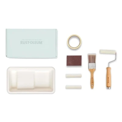 Image of Rust Oleum Ready to Roll Eco Paint Kit (Small) Radiator Matt Soft Blues