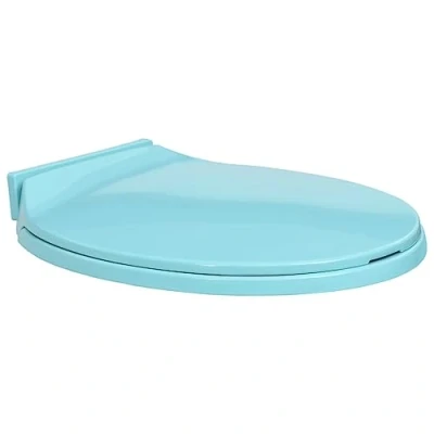 Image of vidaXL Soft Close Toilet Seat Green Oval Polypropylene Bathroom Accessory, Adjustable, Scratch Resistant, for Standard Toilets