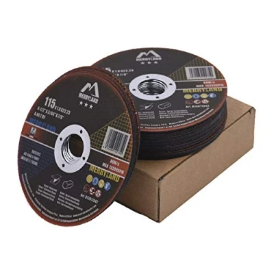 Image of Merryland Cutting Disc 115 Metal for Angle Grinder, X 1.0 22.23 mm Wheel 25 Pieces, INOX Stainless Steel Iron Universal 4.5 inch Type 41, Bravo Line B13071042