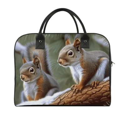 Image of Handbags, Little Squirrel Printed Handbags,durable Handbags,office Handbags,travel Handbags,universal Squirrel, One Size