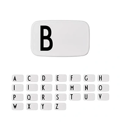 Image of Design Letters Personal Lunch Box White Personalised Food Storage Container for Men, Women, Girls and Boys Lunch/Food Travel Use as Sandwich Dishwasher &amp; Microwave Safe