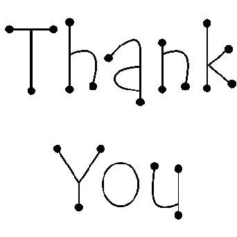 Image of Art Stamps 7026A Dot Thank You Stamp, Black