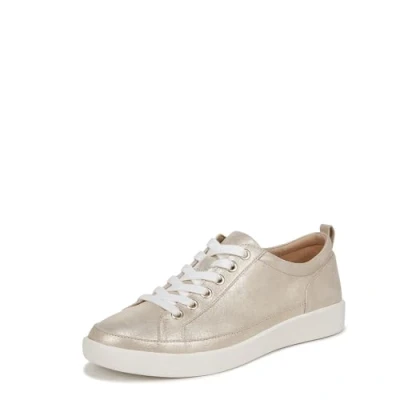 Image of Vionic Women&#039;s Lace Up Winny Trainers with Arch Support Gold UK 3.5 Medium Fit