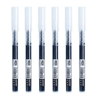 Image of LEEINTO Rolling Ball Pens 6Pcs/Pack Rollerball Pen Fine Point Pens, 0.5Mm Tip Gel Liquid Ink Writing For Office