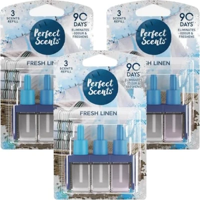 Image of Perfect Scents 3 Fresh Linen Air Freshener Refill Compatible with 3volution 20ml