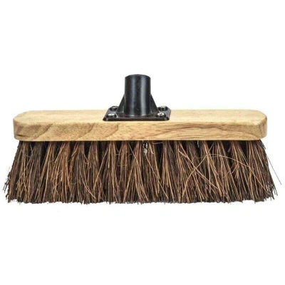 Image of Faithfull Bassine Varnished Broom Head 300mm (12in) Threaded Socket FAIBRBASS12R