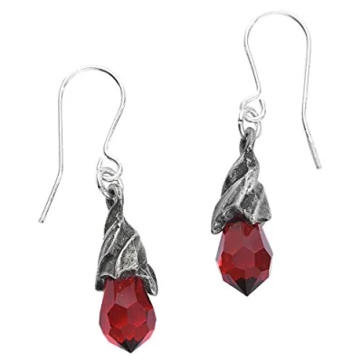 Image of Alchemy Gothic Empyrean Tear Earrings Silver Coloured