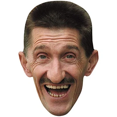 Image of Barry Chuckle (Smile) Celebrity Mask, Flat Card Face, Fancy Dress Mask