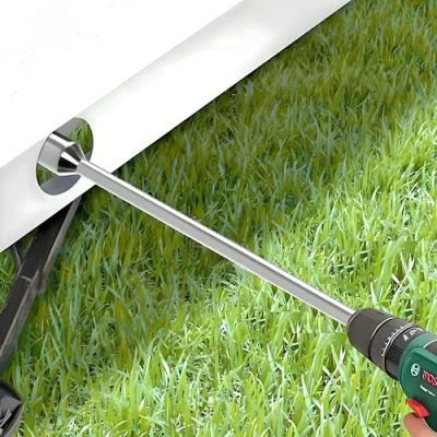 Image of Double Dragon, 30cm Caravan Corner Steady Jack Leg Winder Drill Adaptor Attachment 19mm Stand Extension Socket Adapter, Socket, Hexagonal Shaft, For caravans and mobile homes