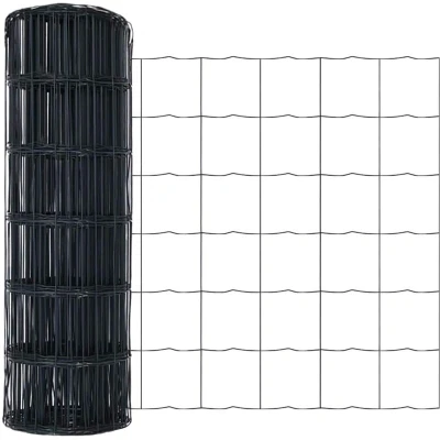 Image of vidaXL Euro Fence Grey 0.4x10 m Steel