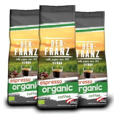 Image of Der Franz Espresso organic Coffee, whole bean, 3 x 500 g