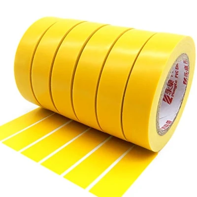 Image of ALBOYI Yellow Electrical Tape, 15mm x 15m Adhesive Insulation tape 6 rolls, PVC Gaffer for Insulating, Repairing, Protecting Wires(0.6 inch 49.21 Feet)