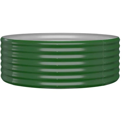 Image of vidaXL Garden Raised Bed Powder coated Steel 100x100x36 cm Green