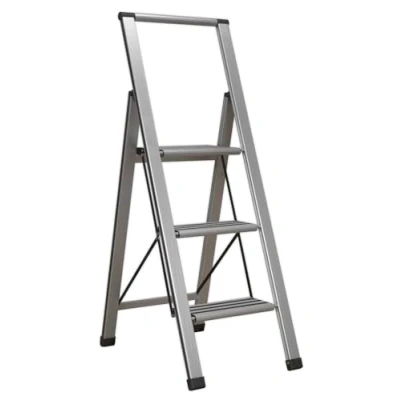 Image of Sealey Aluminium Professional Folding Step Ladder 3 150kg Capacity