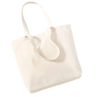 Image of Westford Mill Unisex Adult 180 Shopper Bag Natural, One Size