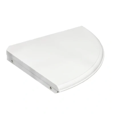 Image of Anika Floating Corner Shelf/Easy To Assemble Wall Mounted Shelf/White MDF Finish with Fixtures Included (28.5cm x 28.5cm)