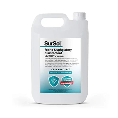 Image of SurSol Fabric &amp; Upholstery Disinfectant, 5 litre, clear