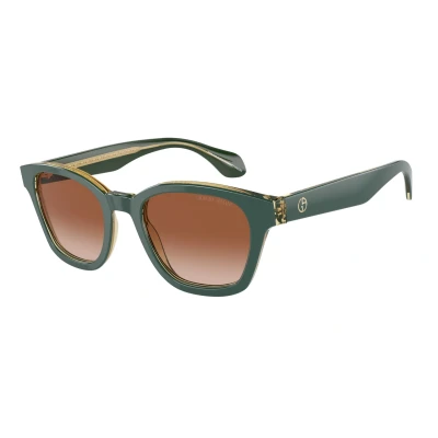 Image of Giorgio Armani Unisex Sunglasses, Size: 50, Top green/olive/brown