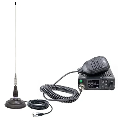 Image of CB PNI Escort HP 8900 ASQ Radio, 12 24V + ML100 Antenna with Magnetic Base, 12V / Power, RF Gain, Roger Beep, CTCSS DCS, Dual Watch