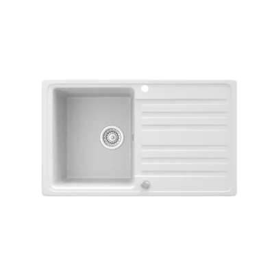 Image of Bergström Sink, White, 76 x 46 cm with Drying Place