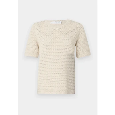 Image of Selected Femme Slfvinna Structure O NECK Basic Tshirt, Women&#039;s, Size: 8, Birch