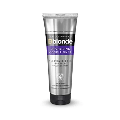 Image of Jerome Russell Bblonde Silverising Conditioner Brightening Hair Toner with Colour Complex for Blonde Hair, Vegan &amp; Sulphate Free, 250ml