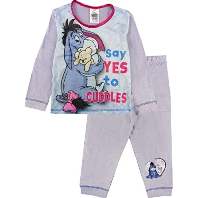 Image of Eeyore Girls Cotton Pyjama Set 2 3 Years