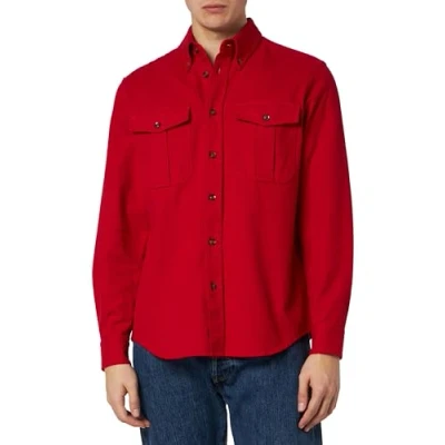Image of United Colors of Benetton Men&#039;s Shirt 52uruq03v, red, XS