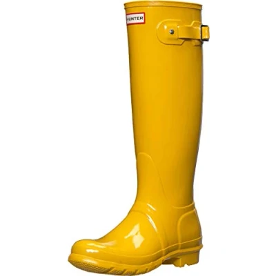 Image of Hunter Women High Wellington Boots, Yellow (Yellow Ryl), 37 EU (4 UK)
