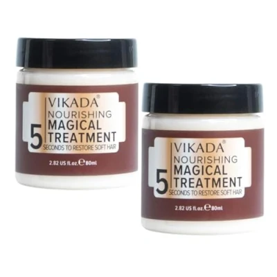 Image of Vikada Nourishing Magical Treatment, Hair Repair Cream 5 Seconds to Restore Soft Hair, Treatment Mask, Deep Conditioner Mask for Dry Damaged (2pcs)