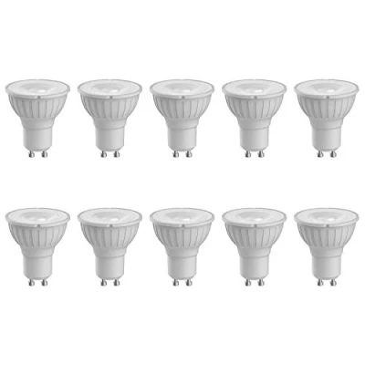 Image of Pack of 10 x MEGAMAN 140506 Dimmable LED GU10 Lamp 5.5 Watt 35 Degree 4000k Cool White 500 Lumens