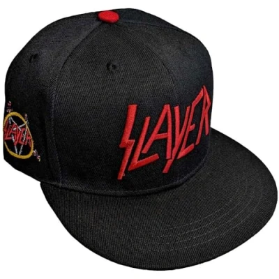 Image of Rock Off officially licensed products Slayer Band Logo Baseball Cap One Size Black