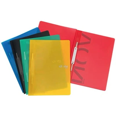 Image of VON Leitz 46791099 Pack of 5 A4 File Folders, Polypropylene Plastic, for 100 Sheets, Flexible Softcover Folder, School and Home, Multi Colour