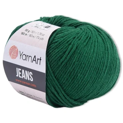 Image of Frida&#039;s Wollhaus YarnArt 50 g Jeans Knitting Crochet Amigurumi Baby Wool Pastel Colours 63 (92 Bottle Green)