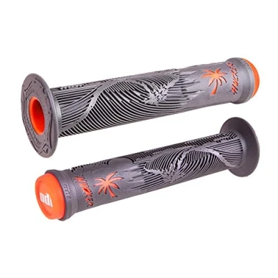 Image of ODI Hucker Signature F10HFHO BMX Grips Graphite Orange 160 mm