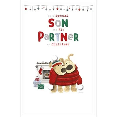 Image of Special Son and His Partner Lovely Boofle Couple Christmas Card