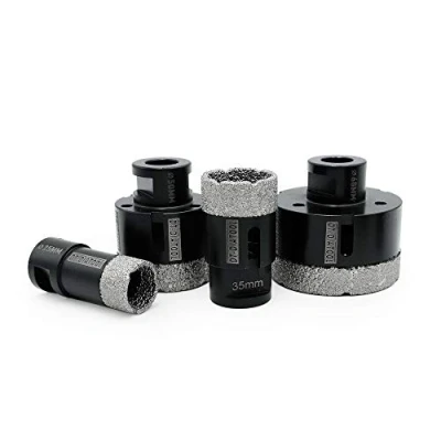 Image of DT DIATOOL Diamond Drill Bit Set 25/35/50/68mm Hole Saw for Dry Drilling Tile Porcelain Marble Ceramic Granite